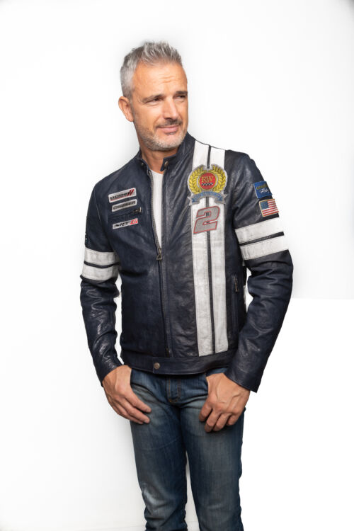 Hollywood MUSTANG Inspired Blue Black Jacket - Tribute / Vintage SHELBY |