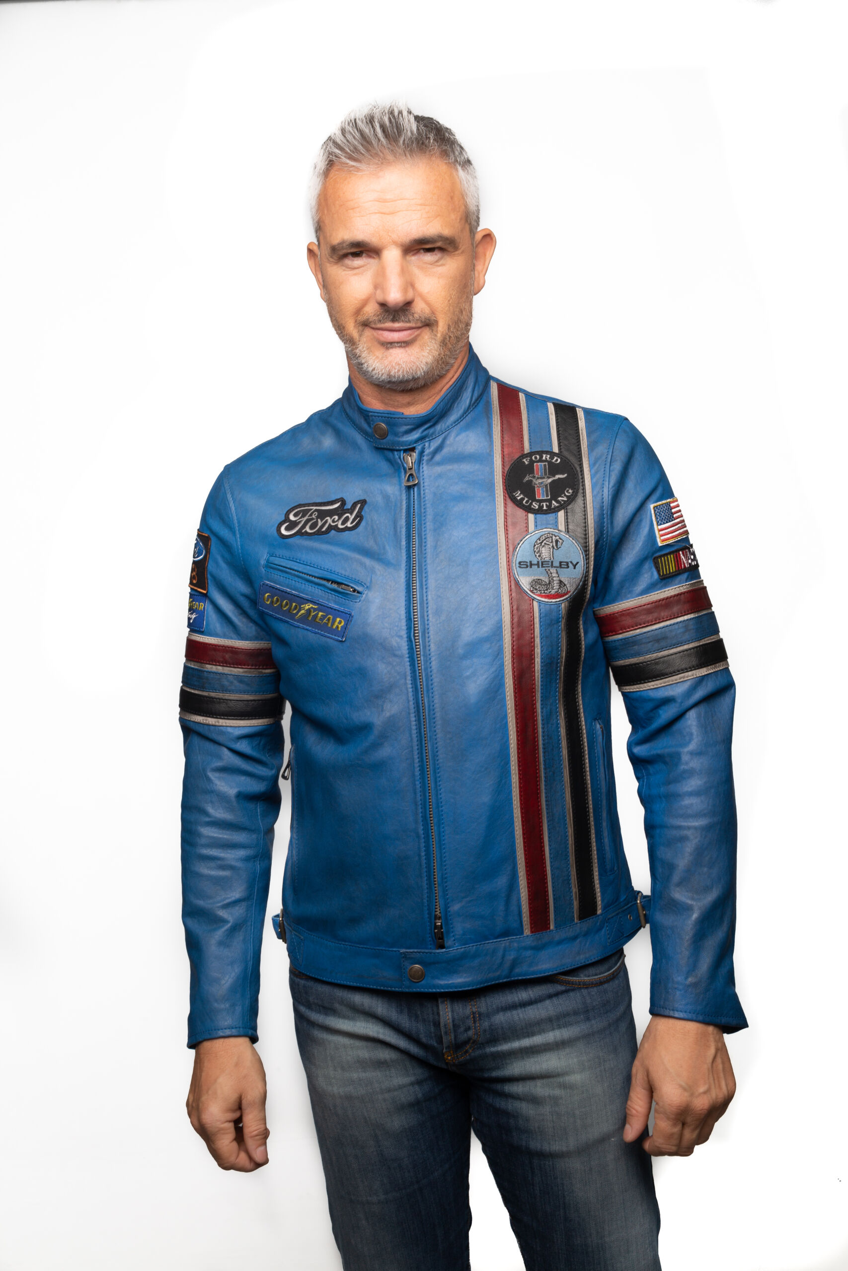 Vintage Inspired Tribute SHELBY / - MUSTANG Hollywood Black Blue | Jacket