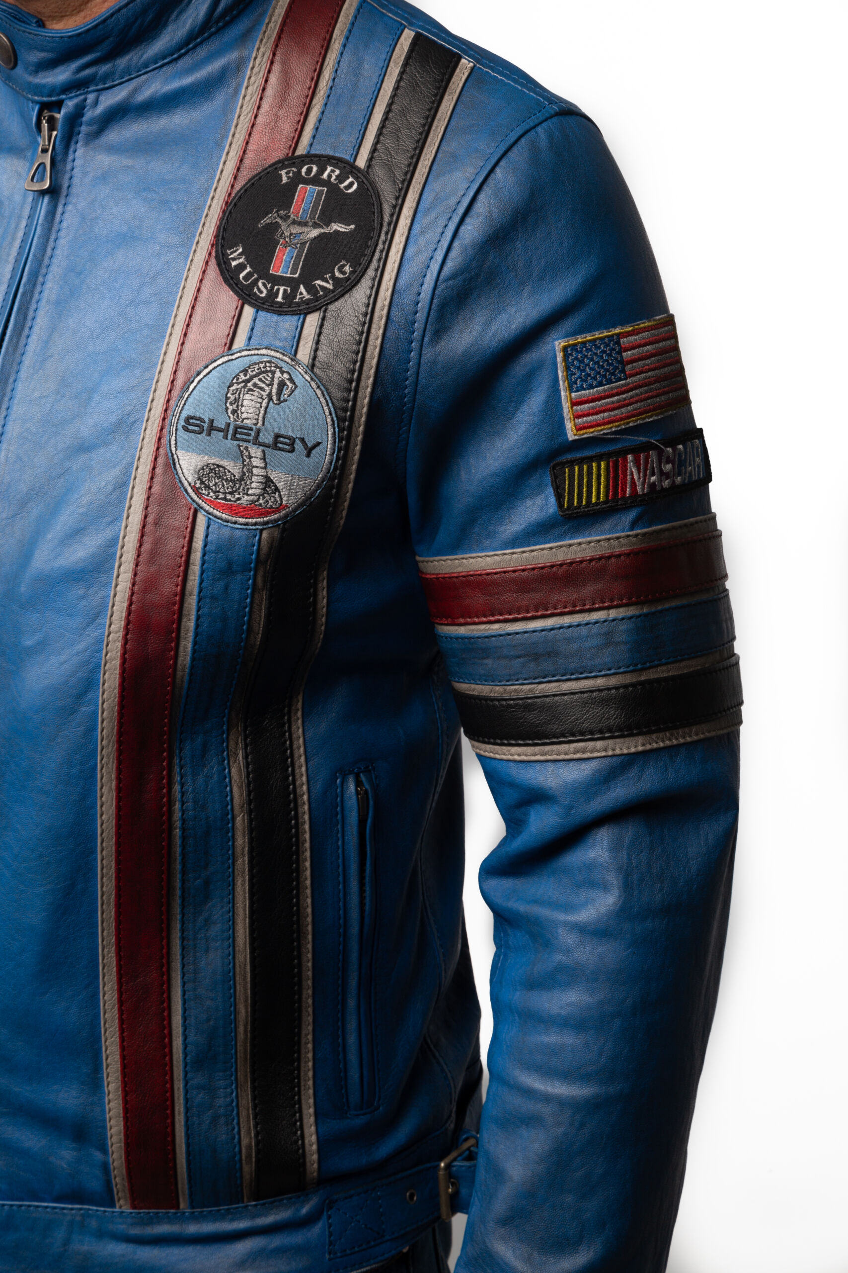MUSTANG SHELBY Inspired | Black / Blue Tribute - Hollywood Vintage Jacket