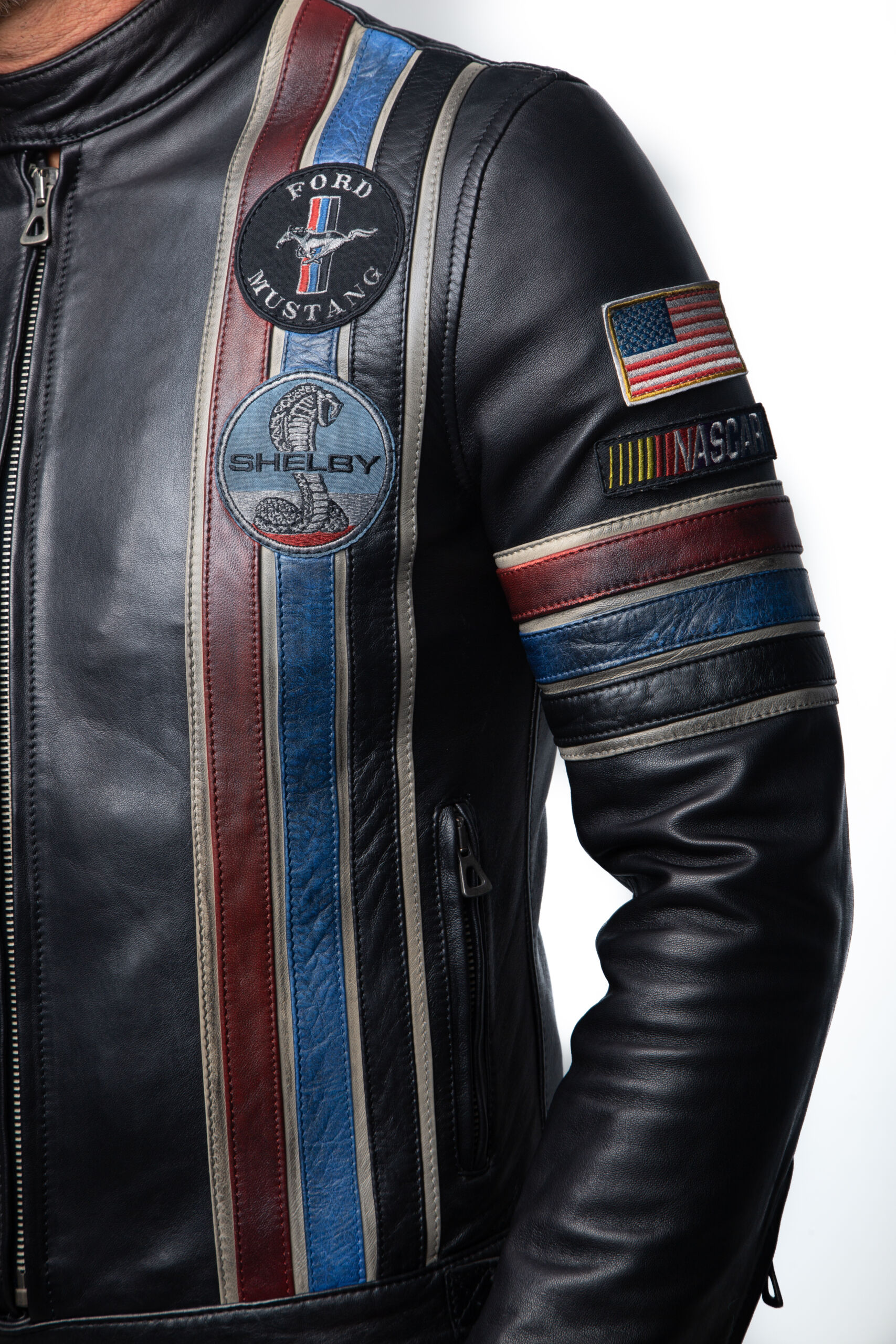 Black / - Blue Inspired Tribute SHELBY | Hollywood Jacket MUSTANG Vintage