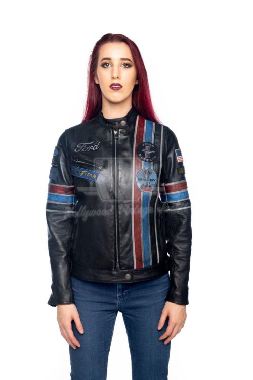 | Blue MUSTANG Tribute SHELBY Vintage Inspired Black Jacket Hollywood / -